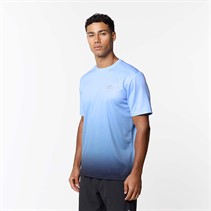 Closure London Mens Ombre Poly T-Shirt /Charcoal Blue