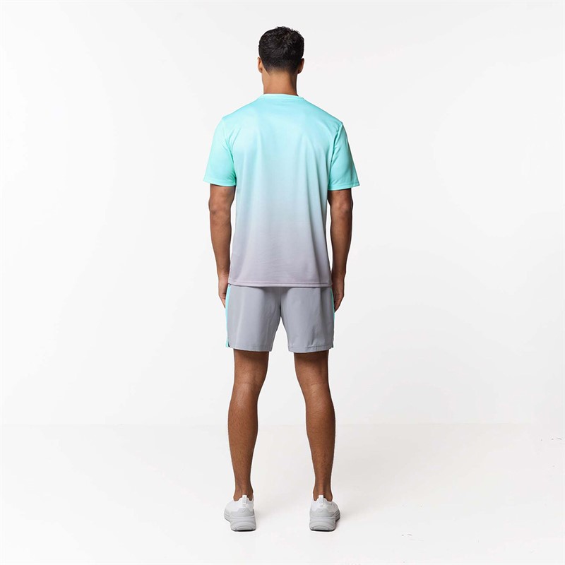 Closure London Mens Gradient Print Twinset Aqua/Ice