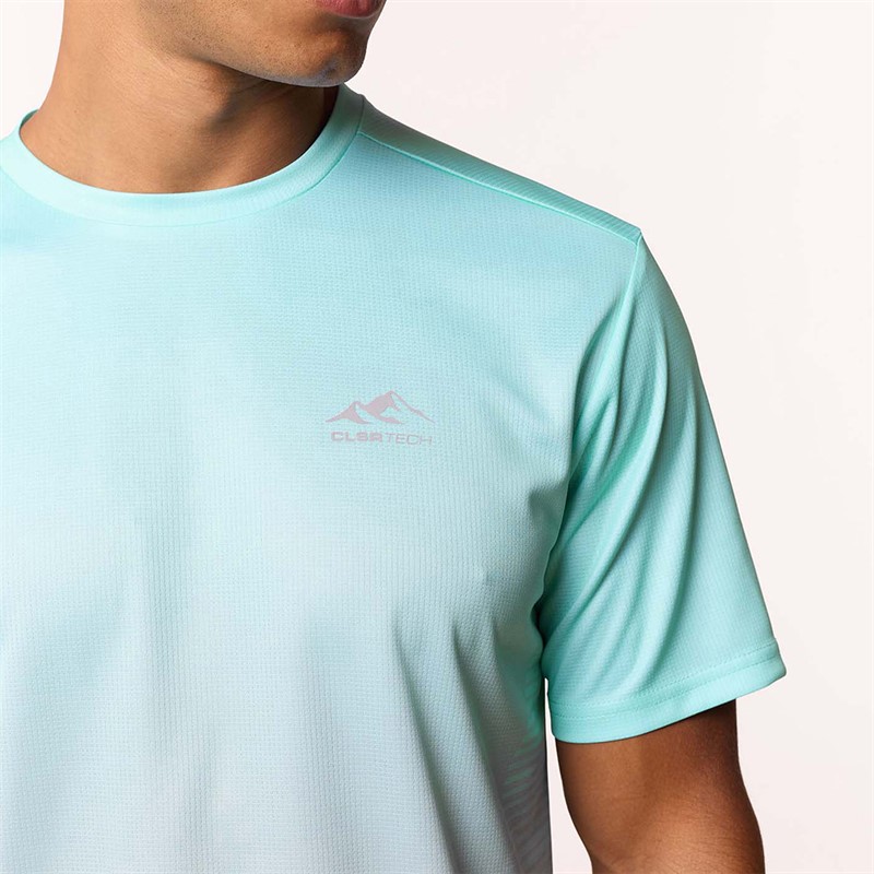 Closure London Mens Gradient Print Twinset Aqua/Ice