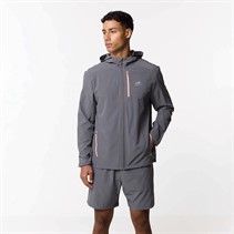 Closure London Mens Contrast Zip Tri Set Charcoal/Peach