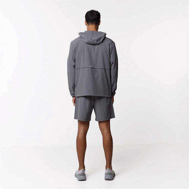 Closure London Mens Contrast Zip Tri Set Charcoal/Peach