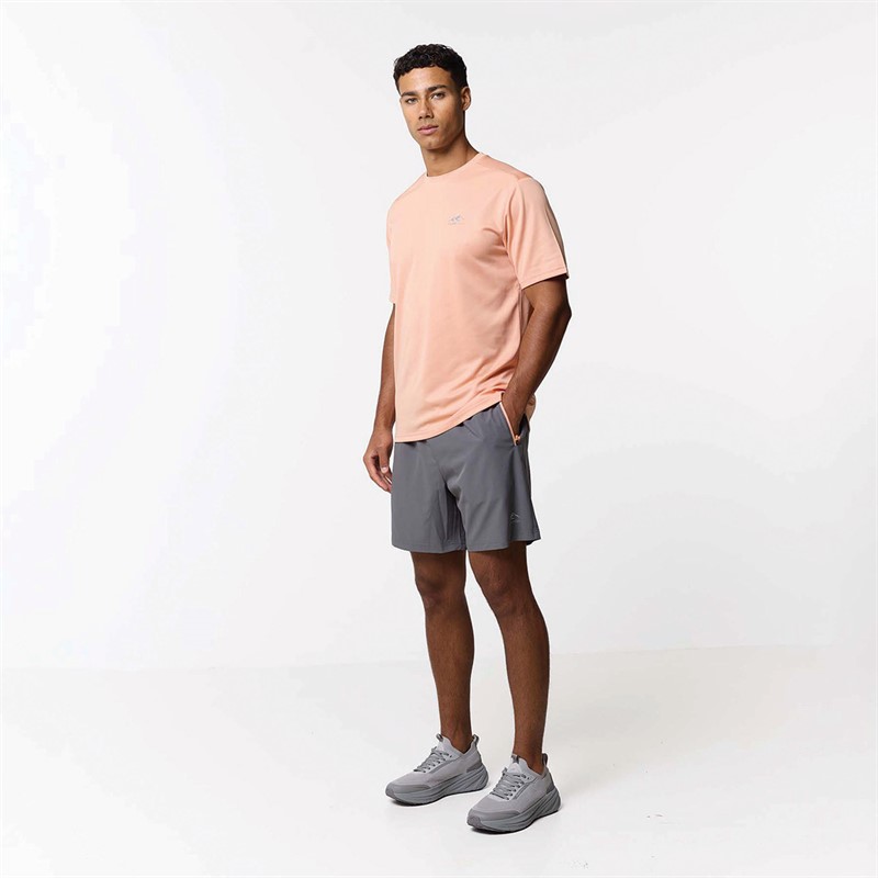 Closure London Mens Contrast Zip Tri Set Charcoal/Peach