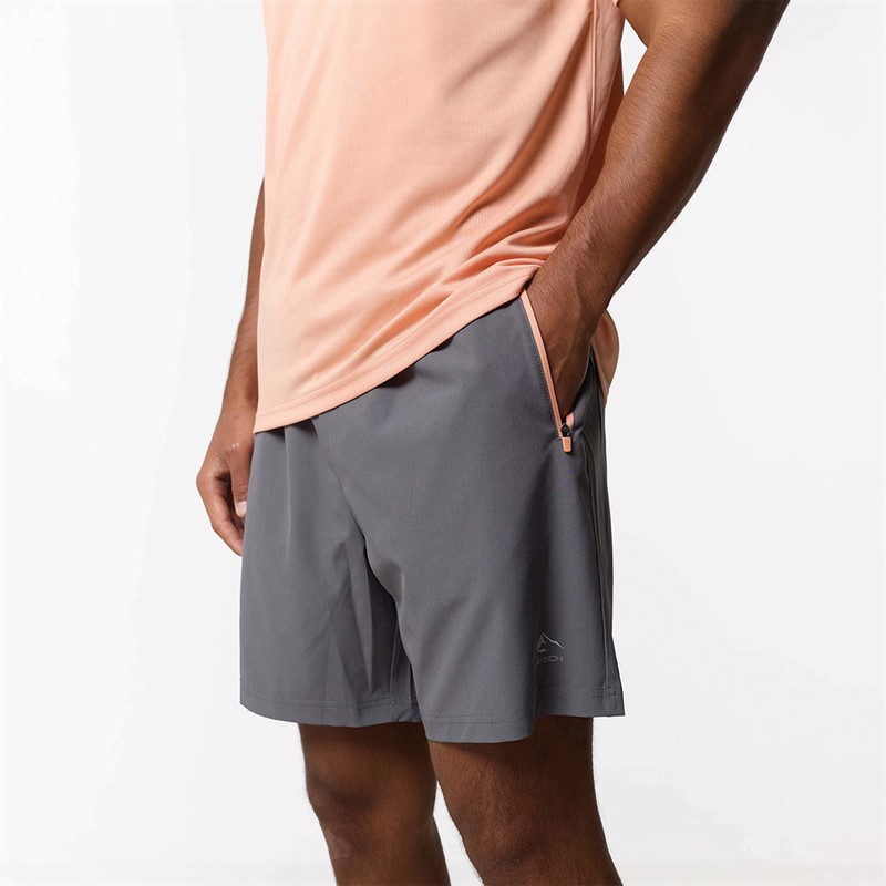 Closure London Mens Contrast Zip Tri Set Charcoal/Peach
