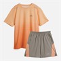 Closure London Boys Gradient Print Set Coral/Mid Grey
