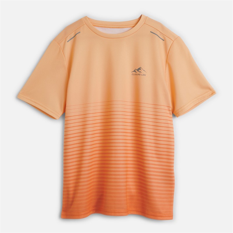 Closure London Boys Gradient Print Set Coral/Mid Grey