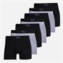 Closure London Mens Seven Pack Boxer Shorts Black/Grey Marl
