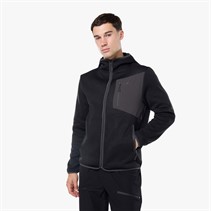 Closure London Mens Tech Knit Zip Through Jacket Black