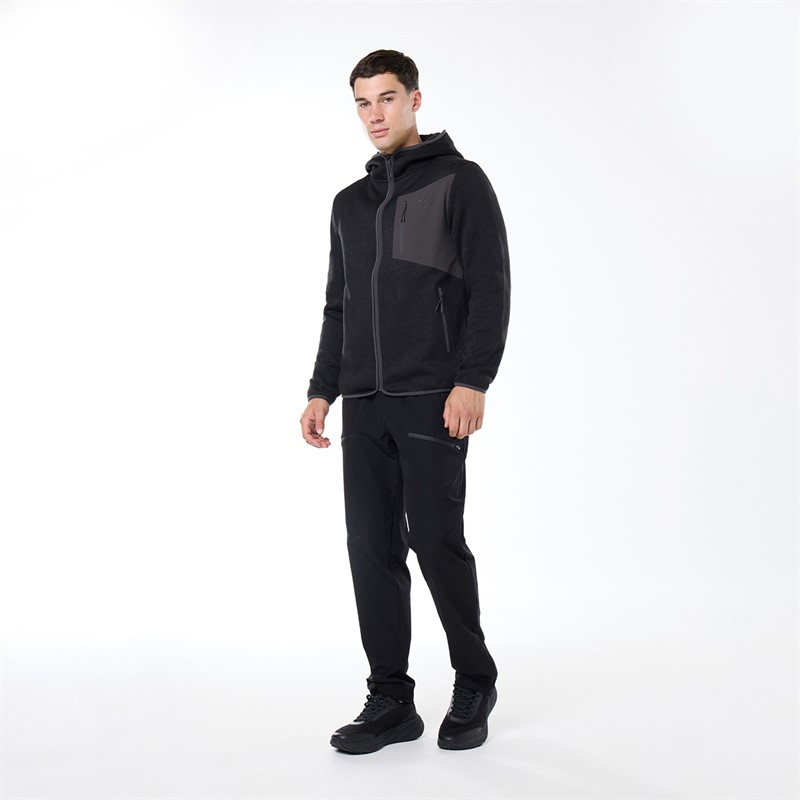 Closure London Mens Tech Knit Zip Through Jacket Black