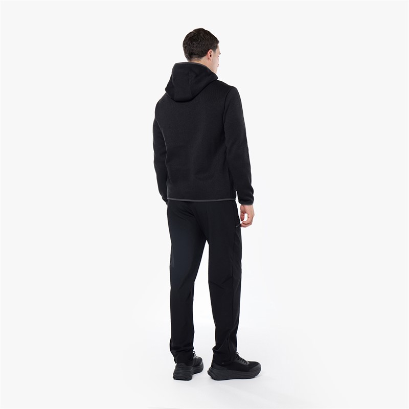 Closure London Mens Tech Knit Zip Through Jacket Black