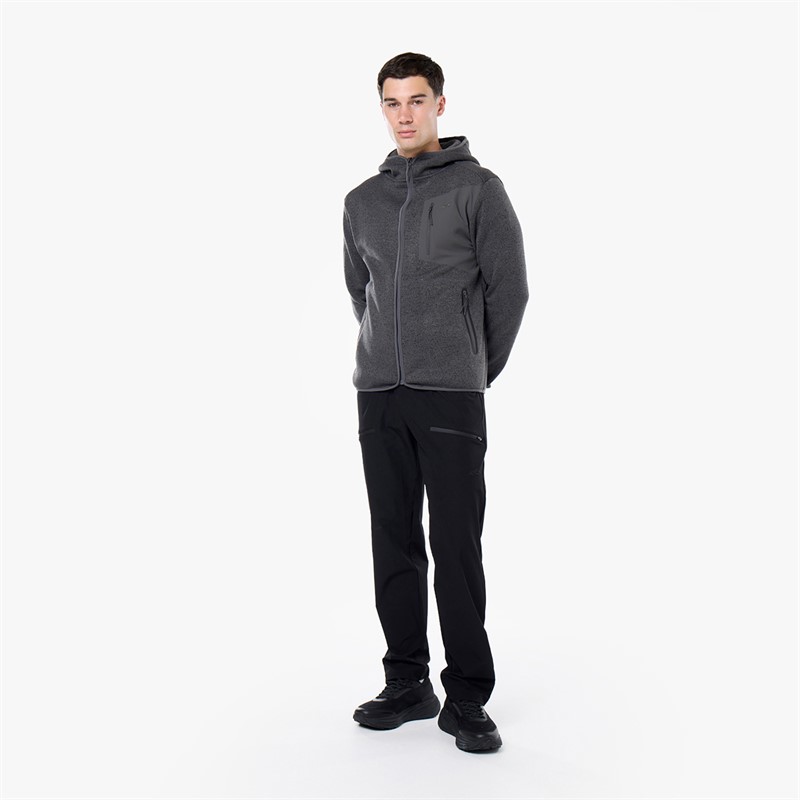 Closure London Mens Tech Knit Zip Through Jacket Slate Grey