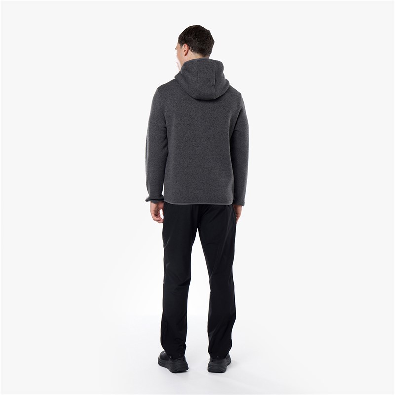 Closure London Mens Tech Knit Zip Through Jacket Slate Grey