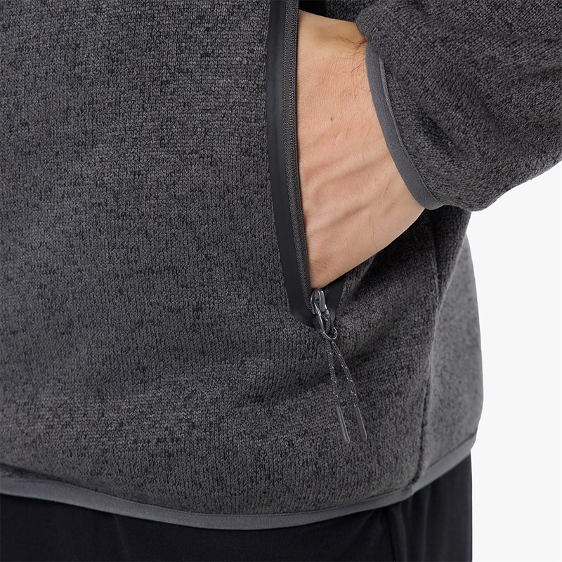 Closure London Mens Tech Knit Zip Through Jacket Slate Grey