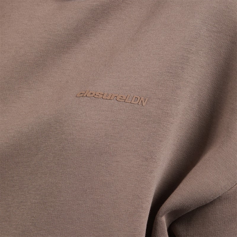 Closure London Womens Core Open Hem Tracksuit Mocha