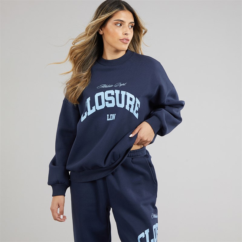Closure London Womens Varsity Tracksuit Navy