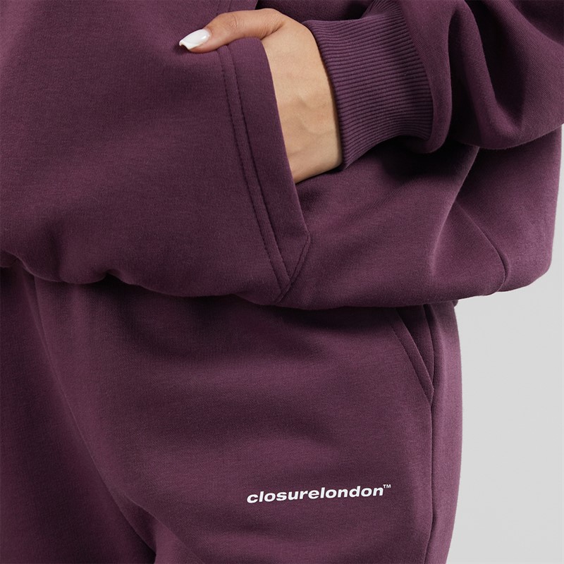 Closure London Womens Core Tracksuit Plum/White