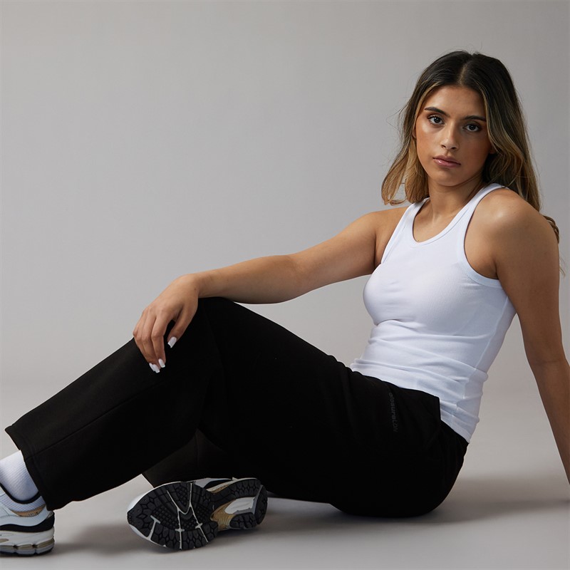 Closure London Womens Core Open Hem Joggers Black