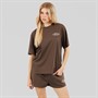 Closure London Womens Athletic Dept T-Shirt And Shorts Co-Ord Set Mocha