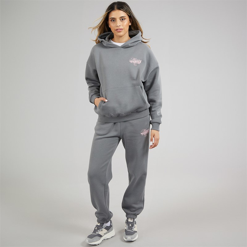 Closure London Womens Workout And Coffee Club Tracksuit Slate Grey