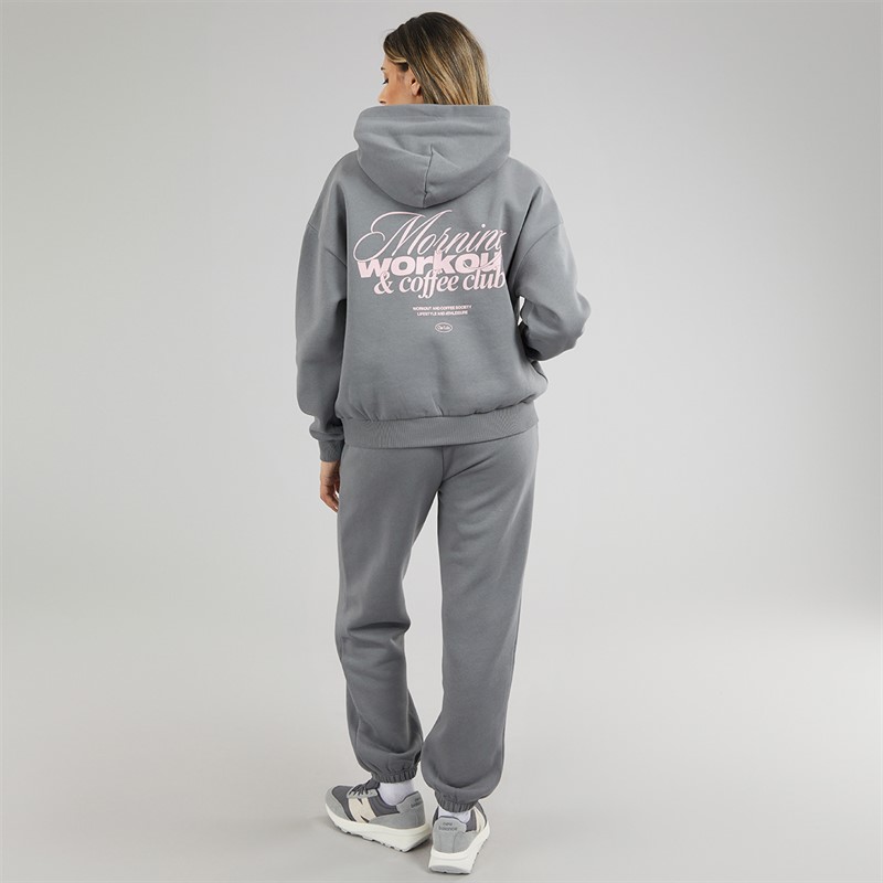 Closure London Womens Workout And Coffee Club Tracksuit Slate Grey