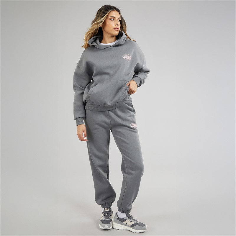 Closure London Womens Workout And Coffee Club Tracksuit Slate Grey