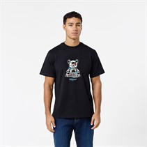 Closure London Mens Closure Relaxed Chrome Teddy T-Shirt Black