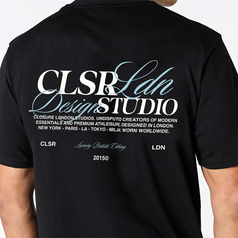 Closure London Mens Closure Relaxed Studio T-Shirt Black