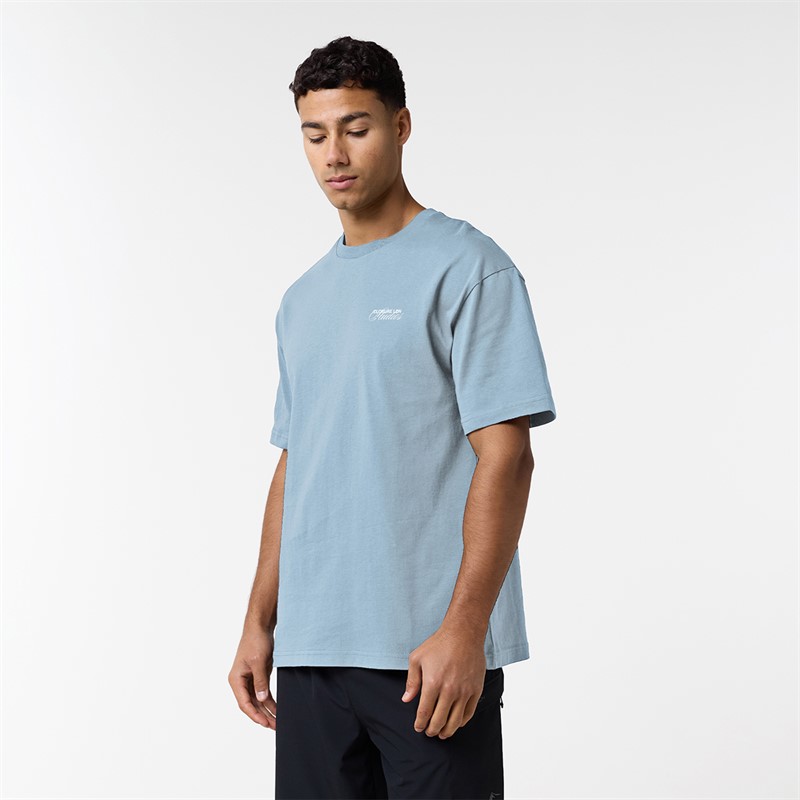 Closure London Mens Relaxed Strawberry T-Shirt Sky Blue