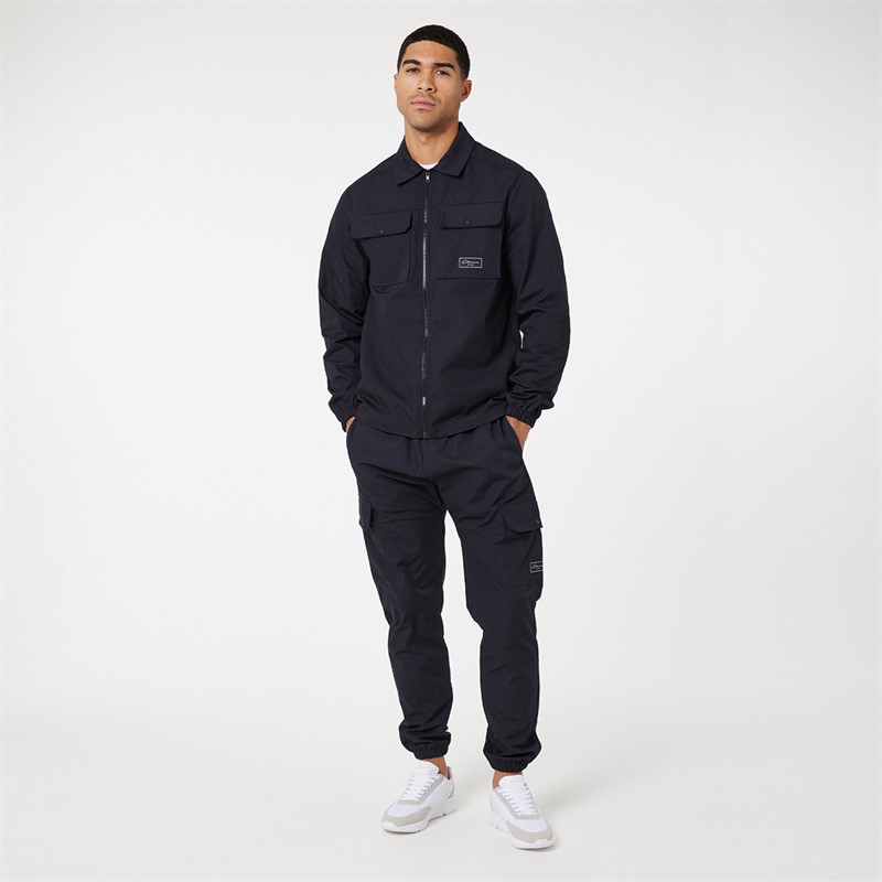 Closure London Mens Utility Overshirt Navy