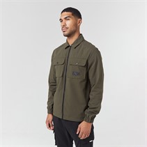 Closure London Mens Utility Overshirt Khaki 013