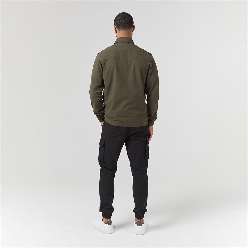 Closure London Mens Utility Overshirt Khaki 013
