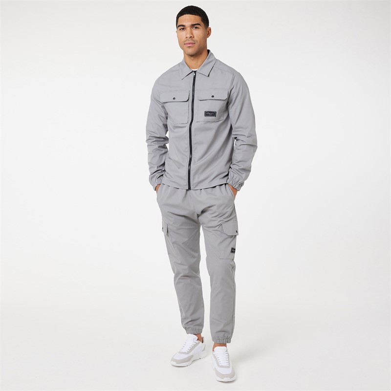 Closure London Mens Utility Overshirt Ice Grey 004