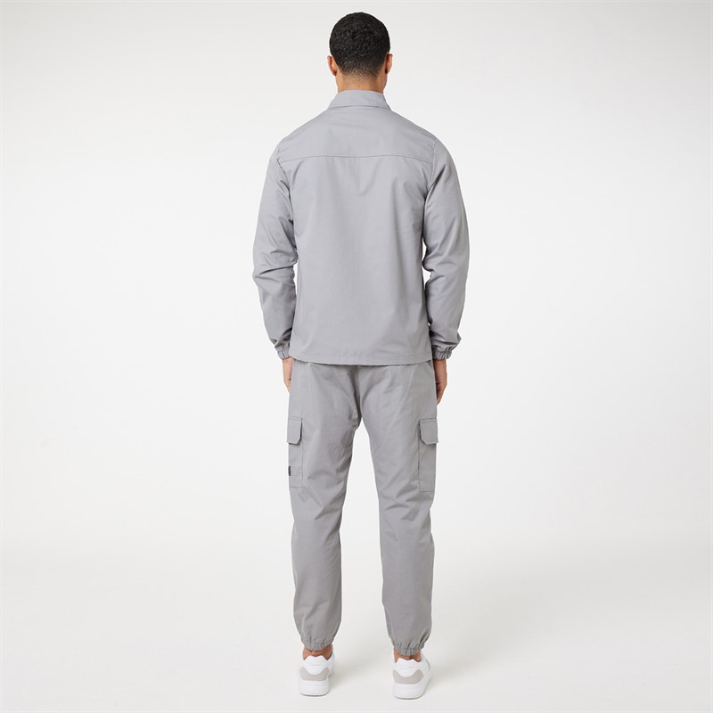 Closure London Mens Utility Overshirt Ice Grey 004