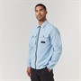 Closure London Mens Utility Overshirt Light Blue 030
