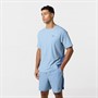 Closure London Mens Colourblock T-Shirt And Shorts Set Light Blue