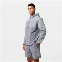 Closure London Mens Winderbreaker And Shorts Set Iron Grey/Mint