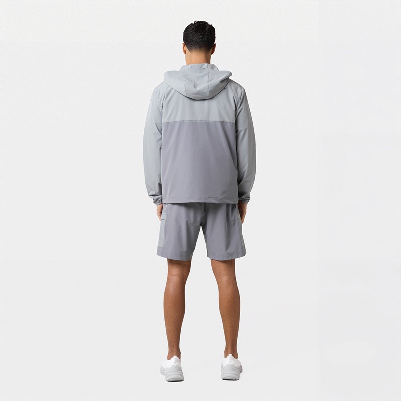 Closure London Mens Winderbreaker And Shorts Set Iron Grey/Mint