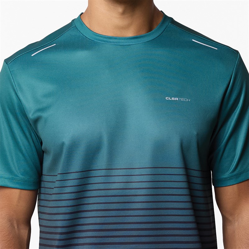 Closure London Mens Gradient T-Shirt And Shorts Set Teal/Black