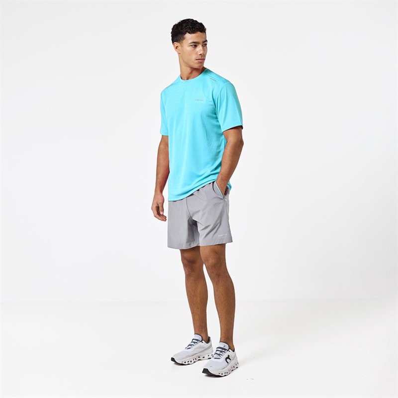 Closure London Mens Poly T-Shirt And Shorts Set Aqua/Grey
