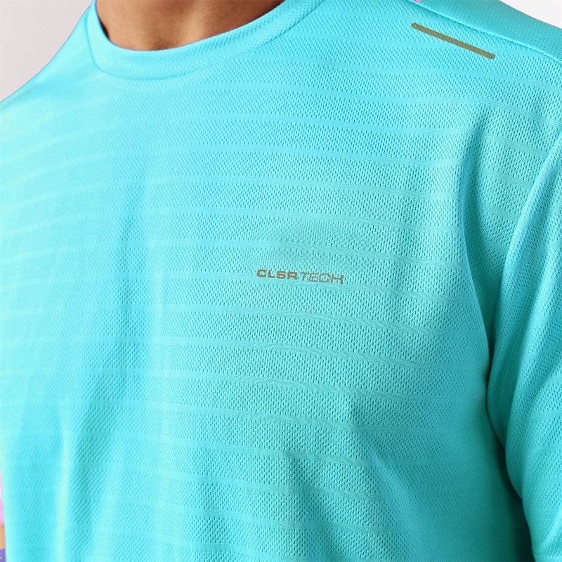 Closure London Mens Poly T-Shirt And Shorts Set Aqua/Grey