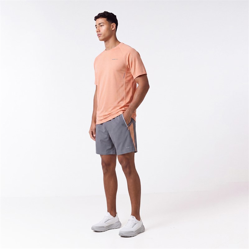 Closure London Mens Adapt T-Shirt And Shorts Set Peach/Grey