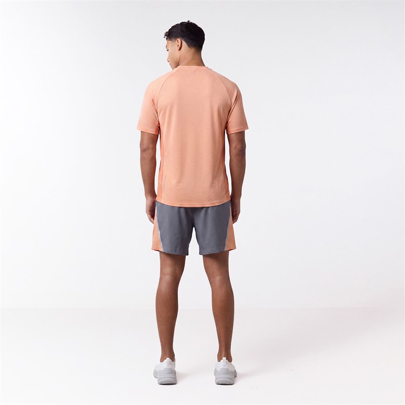 Closure London Mens Adapt T-Shirt And Shorts Set Peach/Grey