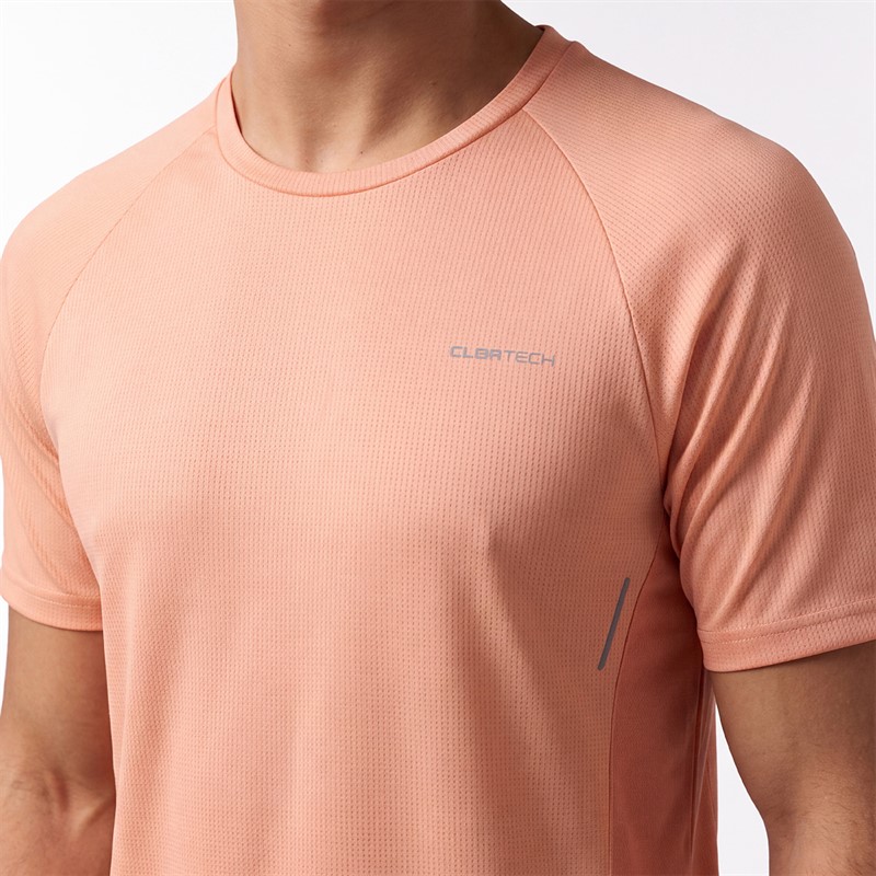 Closure London Mens Adapt T-Shirt And Shorts Set Peach/Grey
