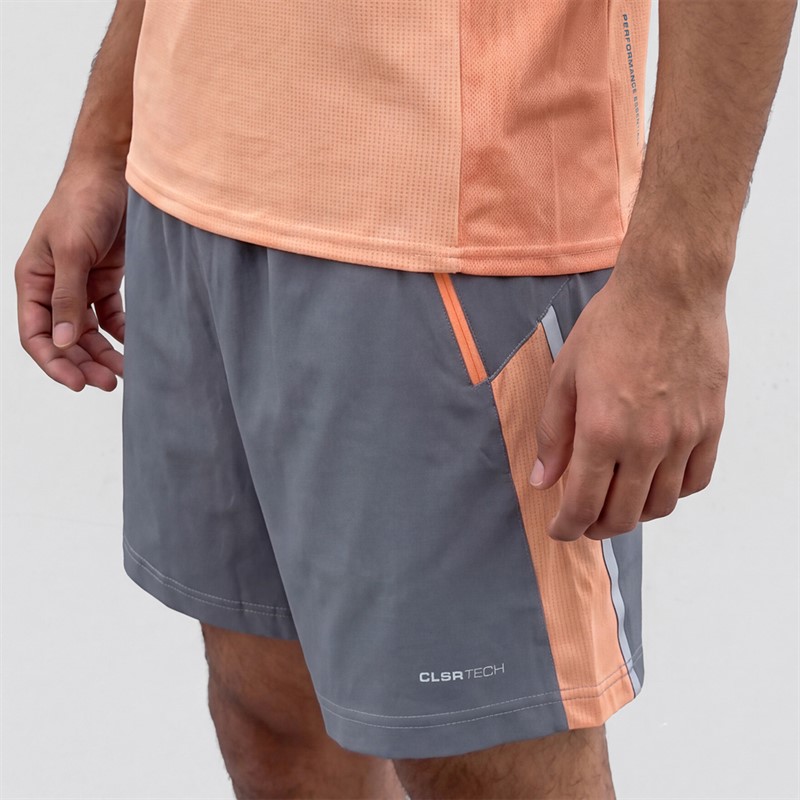 Closure London Mens Adapt T-Shirt And Shorts Set Peach/Grey