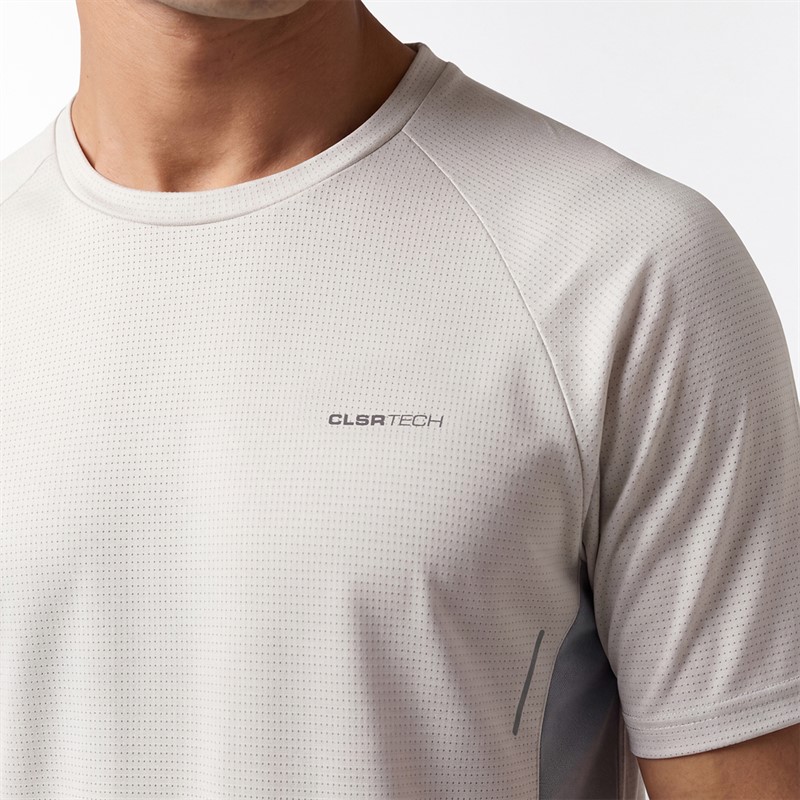 Closure London Mens Adapt T-Shirt And Shorts Set Stone/Ice Grey