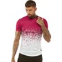Closure London Mens Splatter Fade T-Shirt Burgundy