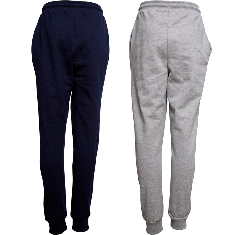 Closure London Junior Boys Two Pack Joggers Grey/Navy