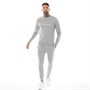 Closure London Mens Script Crew Neck Tracksuit Grey Marl