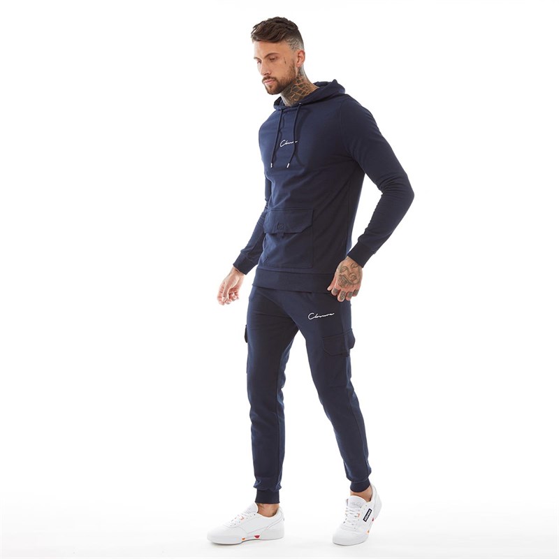 Closure London Mens Utility Hoodie Navy