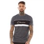 Closure London Mens Checked T-Shirt Black/Checked/White