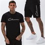 Closure London Mens Double Script T-Shirt And Shorts Twinset Black